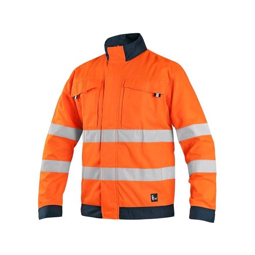 Bluza CXS HALIFAX męska ostrzegawcza z siatką - pomarańczowo-niebieski