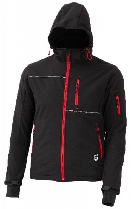 Kurtka softshell BENNON RUFUS black/red