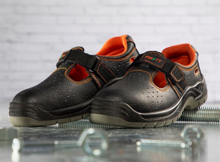 Sandały ARDON FIRSAN S1P - czarno-pomarańczowy