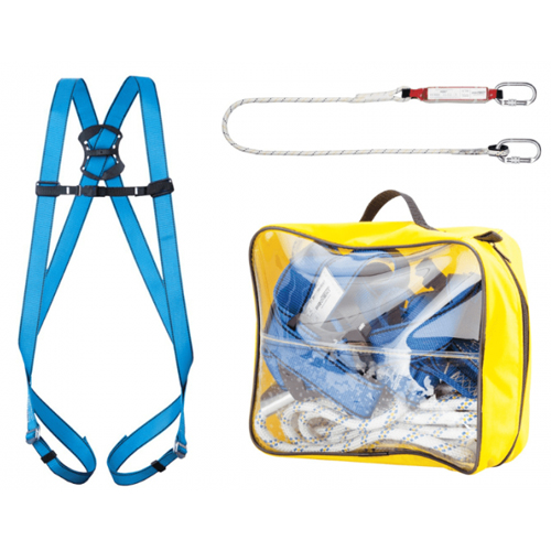 Zestaw powstrzymujący upadek PROTEKT BASIC 3 (szelki P03 +amortyzator +linka) - XXL