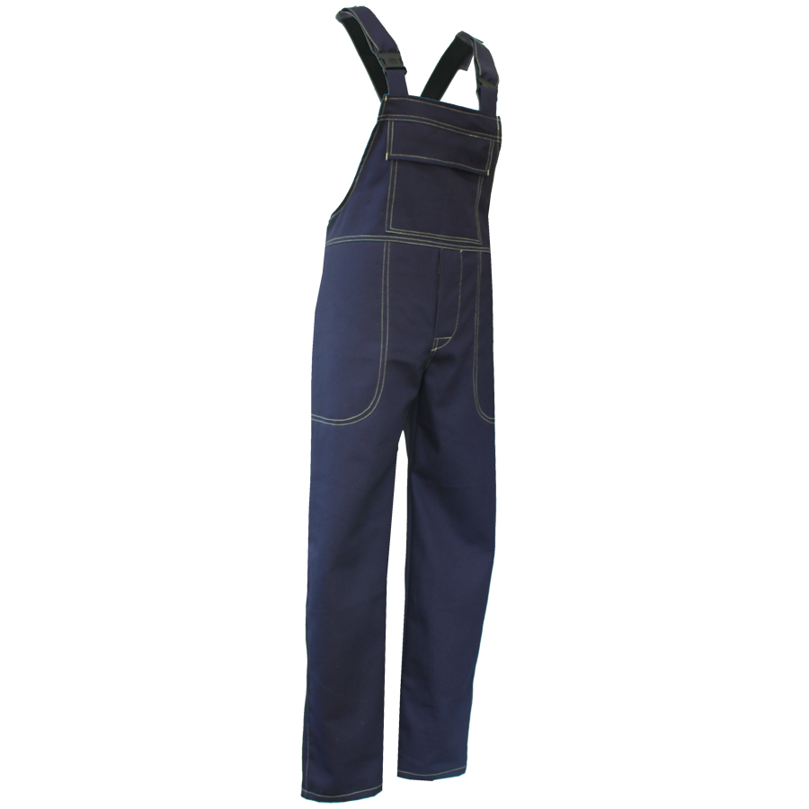 Spodnie ogrodniczki ochronne trudnopalne dla spawacza KERM TP KL1 EN 11611, EN 11612, EN 13688